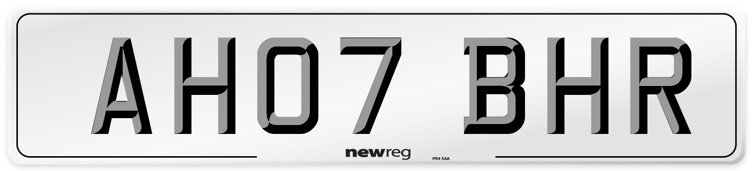 AH07 BHR Number Plate from New Reg